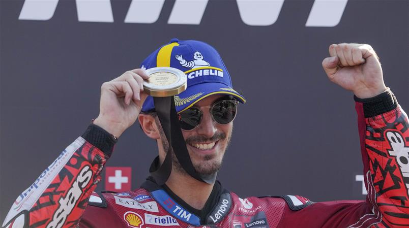 Francesco Bagnaia peut savourer sa victoire.