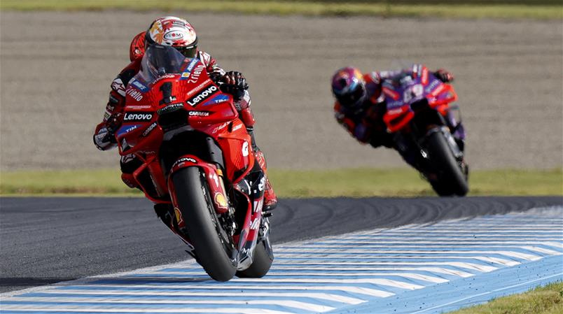 Francesco Bagnaia (rechts) hat Jorge Martin in Japan in die Schranken gewiesen.