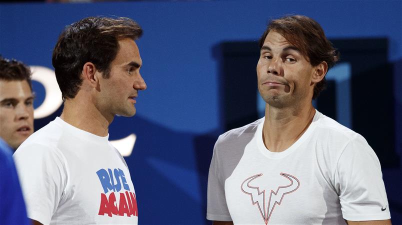 Roger Federer und Rafael Nadal