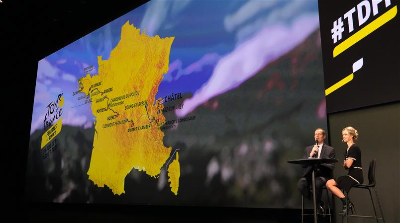 Christian Prudhomme et Marion Rousse ont présenté le parcours du Tour de France masculin et féminin.