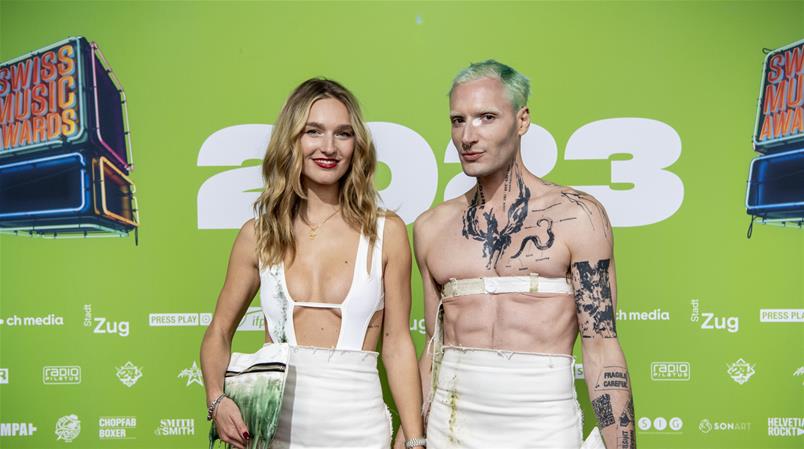 Bitte nicht so konventionell: Modedesigner Yannik Zamboni (r.) bei einem früheren Anlass.