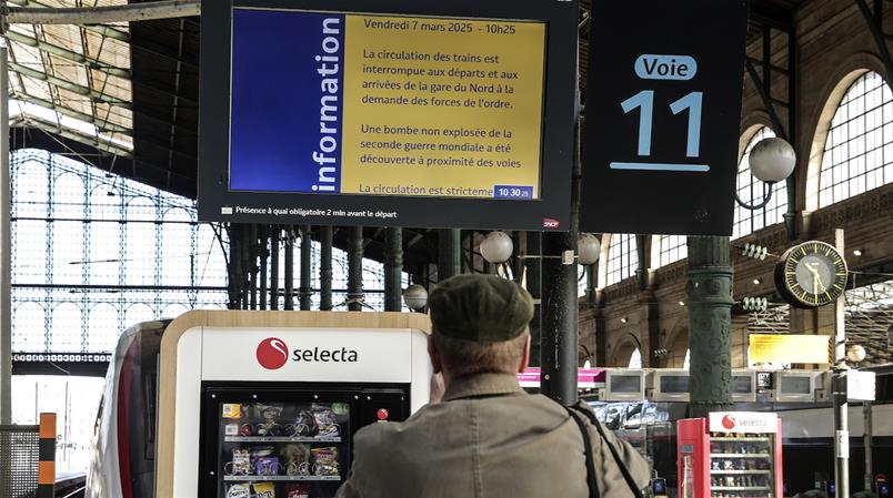Am «Gare du Nord» ging wegen der Weltkriegsbombe nichts mehr.