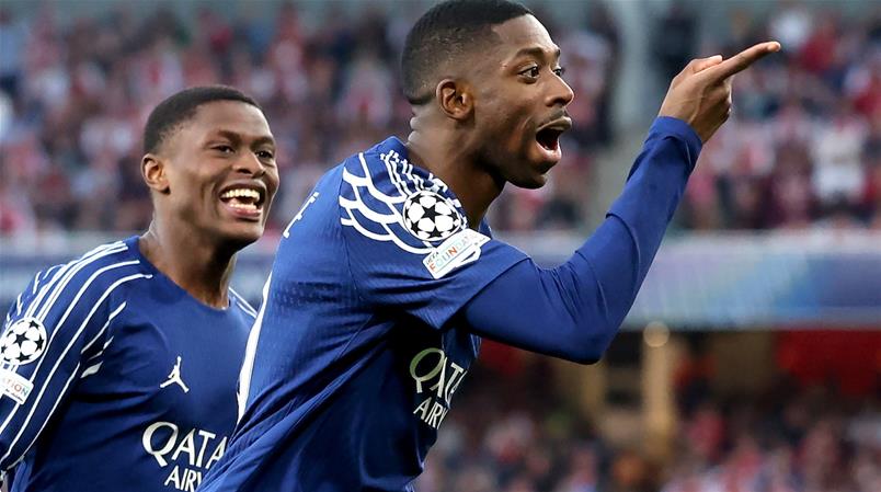 Ousmane Dembele, unique buteur de la rencontre.