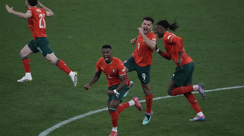 Le Portugal jubile après la séance de tirs au but.