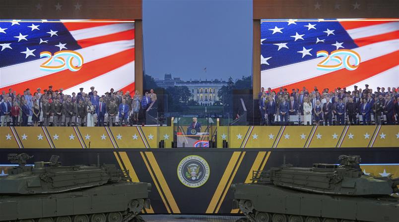 Il discorso di Trump alla parata di Washington